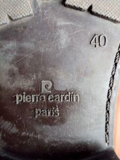 Женские кожаные коричневые ботинки pierre cardin
