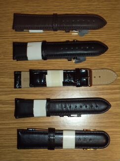 Ремешок для наручных часов, черный, кожанный, нов