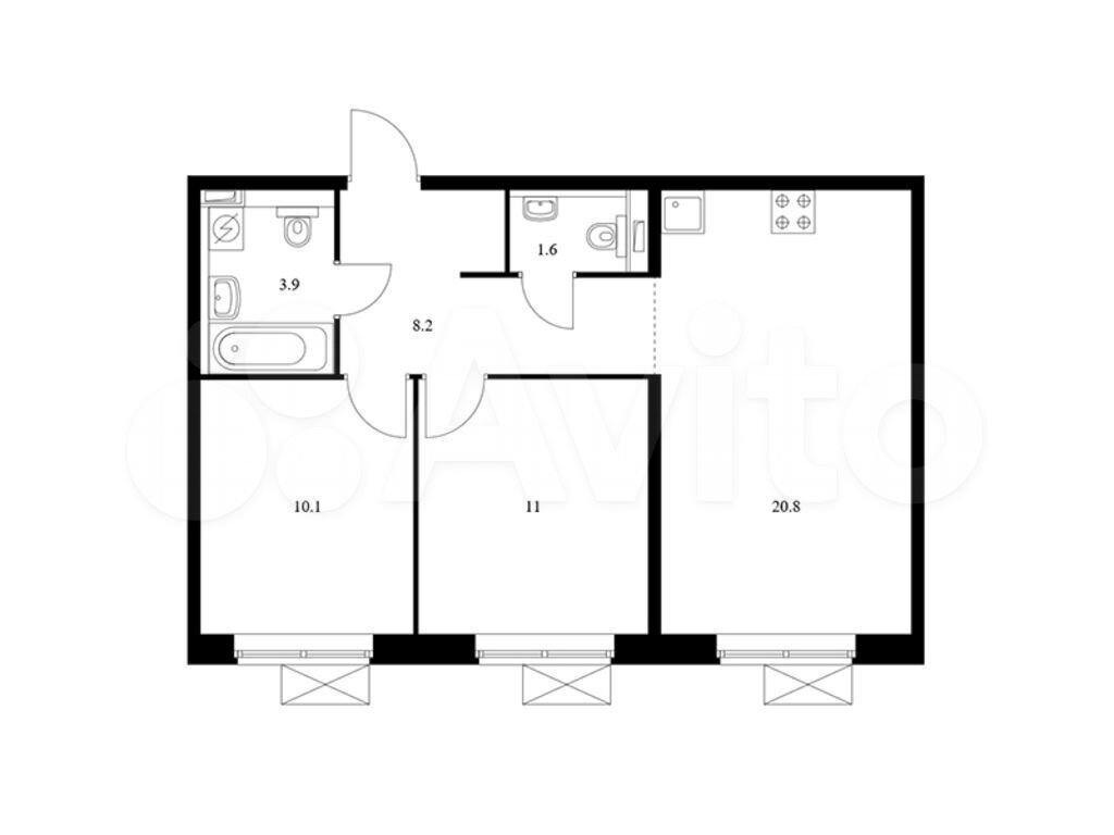 Планировка квартиры пик 2 комнаты