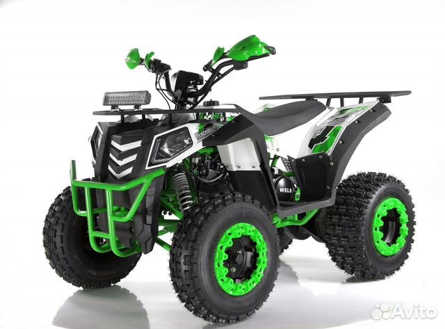 Квадроцикл Wels ATV thunder EVO X 200 бело-зеленый