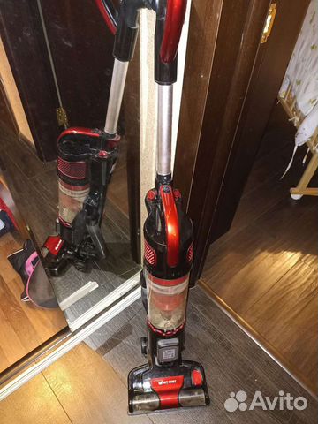 Вертикальный пылесос Kitfort KT-521-1, красно-чёрн