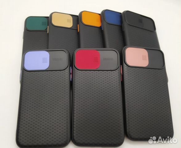 Чехол силиконовый Slide camera для iPhone