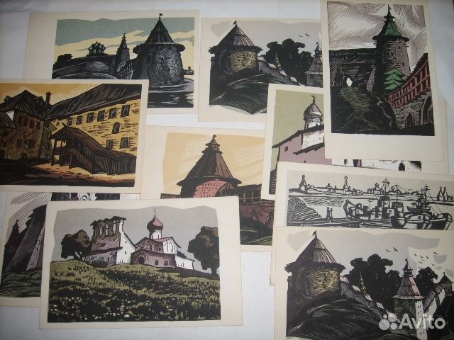 Псков Художник А. Каримов 1969г