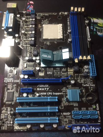 Материнская плата asus M4A77(на зап части)