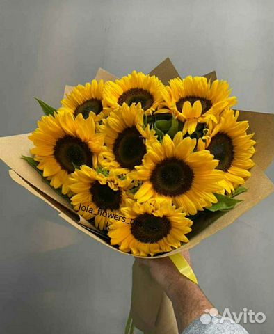 9 подсолнухов букет, Москва