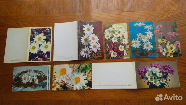Открытки СССР Ромашки 70 годы