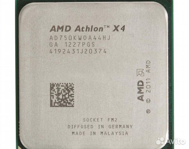 Процессор на сокет FM2 4-ядра athlon x4 750k 3,4г