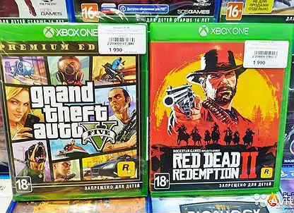 300 дисков Xbox One - Игры от Rockstar Rdr/Gta