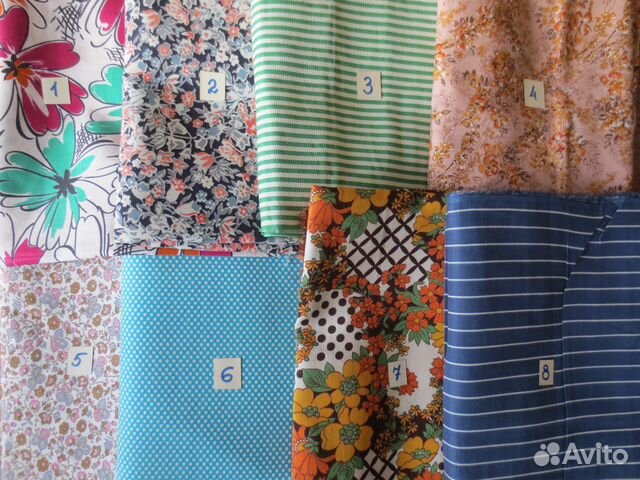 Ткани, лоскуты, отрезы разные
