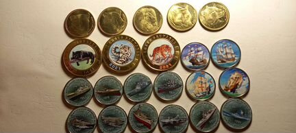 Наборы, монеты-Питкерн,Микронезия.Дарфур.Чад.цар