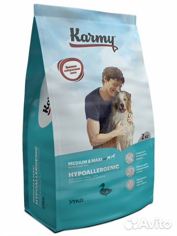 Karmy Hypoallergenic Medium&Maxi Adult (утка) 14кг