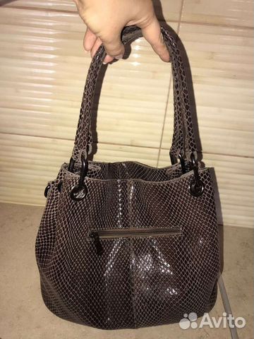 Сумка натуральная кожа бежевая