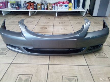 Бампер передний hyundai accent темно серый