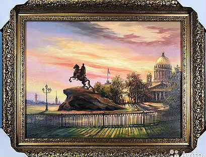 Картина с видом Санкт-Петербурга 9 (пейзаж) х-м