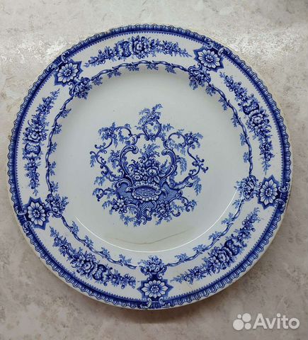 Блюдо / тарелка Англия 1841 год антиквариат