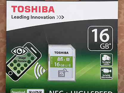 Новая Toshiba GB Class 10 NFC sdhc Card