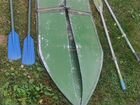 Дюралевая раскладная лодка с веслами