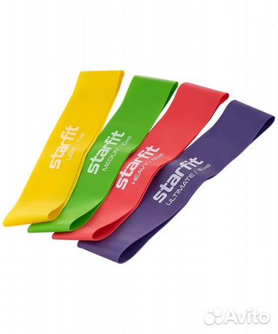 Мини-эспандеры латекс, комплект неон, 4 шт