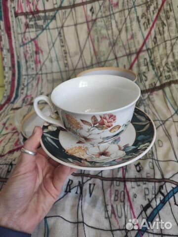 Чайная пара Изумрудный сад фарфор