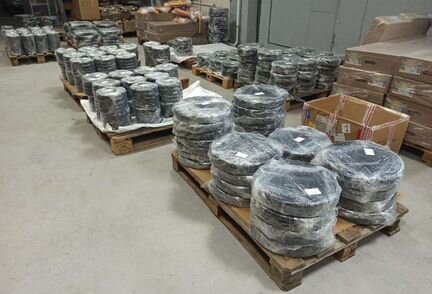 Блины для штанги металлические Обрезиненные (26 мм