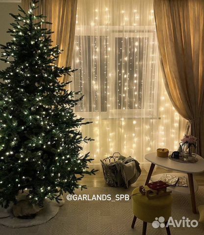 Гирлянда занавес штора