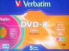 Диски Verbatim DVD-R Slim Color (5шт.) 4.7GB 16x