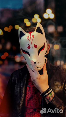 Японская интерьерная маска Кицунэ мужская