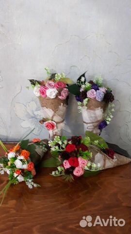 Букет из атласных лент