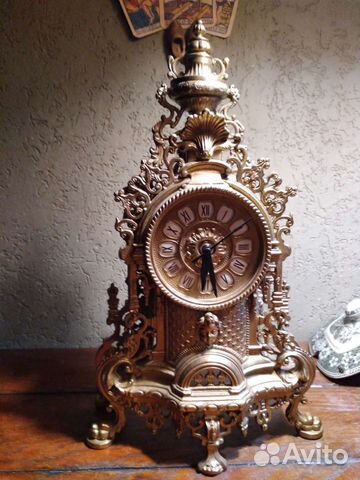 Часы каминные бронза