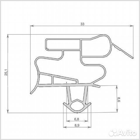 Резинка уплотнитель на дверь холодильника