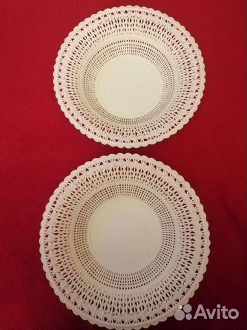 Тарелка пластмассовая СССР под хлеб и фрукты