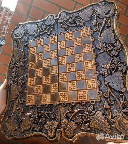 Шахматы нарды шашки 3 в 1 из бука