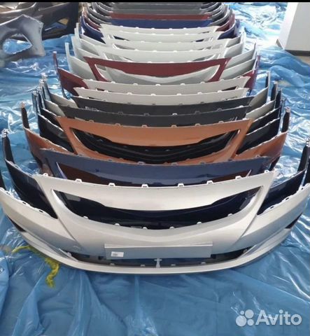 Бампер передний Hyundai Solaris 2014-2017 в цвет