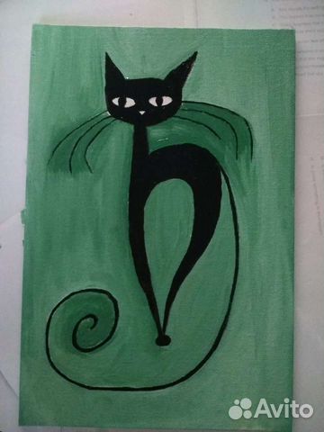 Картина маслом кошка