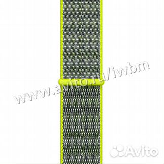 Браслет спортивный Apple Watch 38/40/41 жёлт. неон