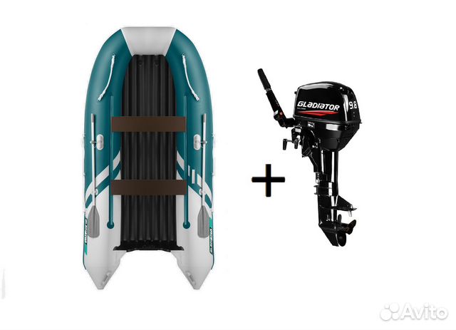 Мотор Gladiator 9.8 + Лодка Gladiator E350S