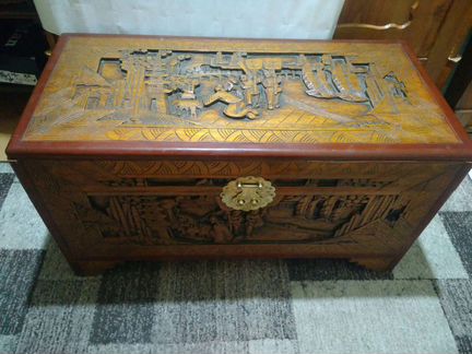 Сундук, Китай, натуральное дерево, резьба