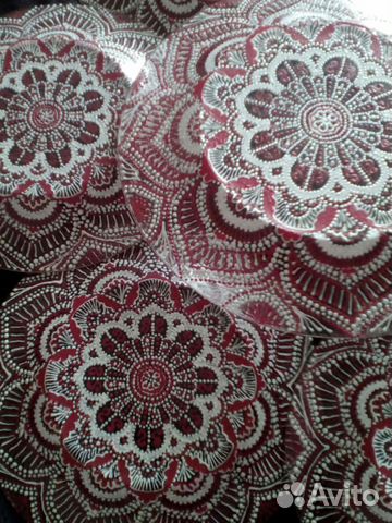 Посуда с точечной росписью сервиз ручная работа