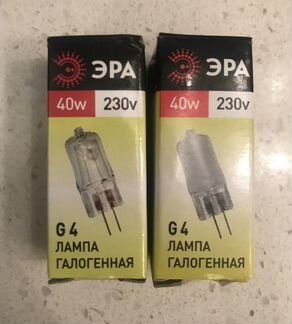 Лампа галогенная 40W 230V G4, 2 шт