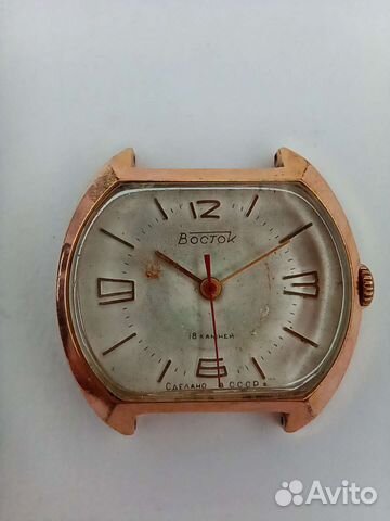 Часы СССР Восток 2209 Редкий корпус Au. Обслужены