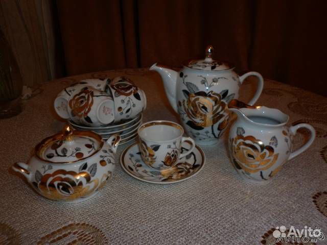 Кофейный сервиз с позолотой, СССР