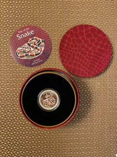 Монета Ниуэ 1 доллар серебро, змея, лунный календа