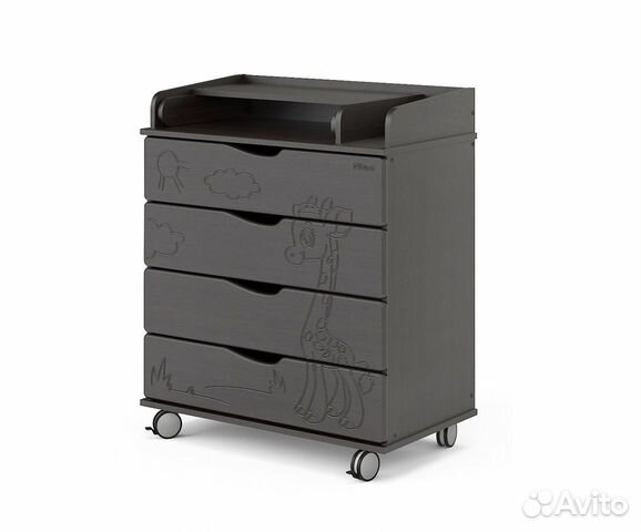 Комод с пеленальным столиком Pituso Жирафик Венге