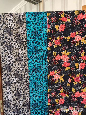 Отрезы крепдешина. Натуральный шёлк