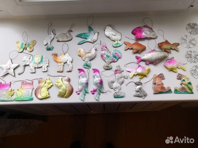Елочные игрушки картонаж СССР винтаж раритет