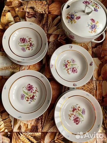 Фарфоровая посуда СССР дулево сервиз остатки