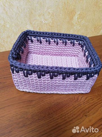 Вязаная корзина