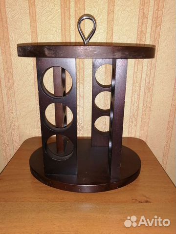 Стойка для специй натуральное дерево