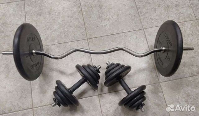 Набор штанга 35 кг + гантели по 19 кг