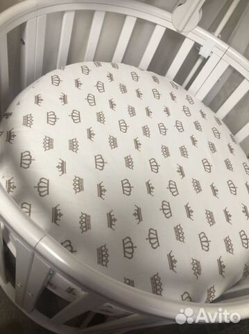 Круглый матрас, наматрасник, 2 простыни на резинке